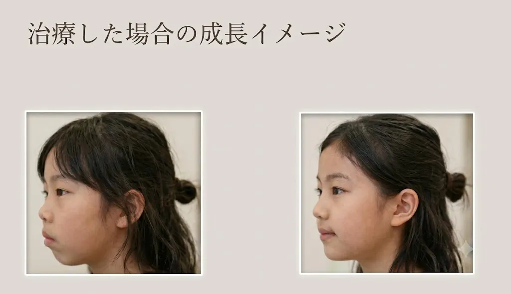 治療した場合の成長イメージ